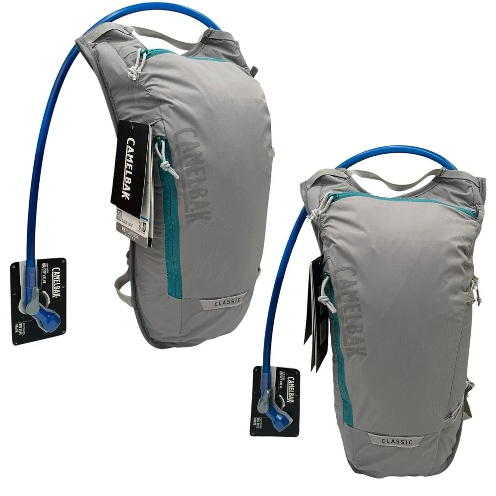 CamelBak Classic‎ Light Bike Cycling Hydration Pack 70oz 2L Gray Aqua